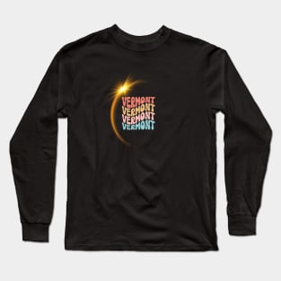 Vermont Total Solar Eclipse Long Sleeve T-Shirt